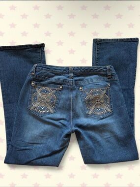 Nine West Boot-Cut Jeans with Embellished Back Pockets
